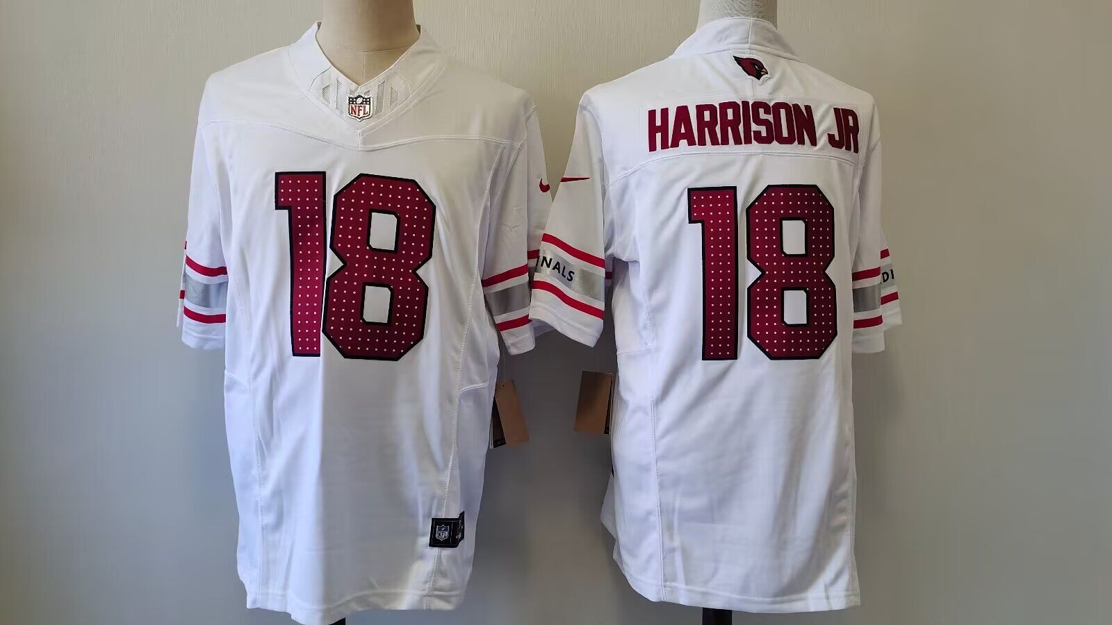 Men Arizona Cardinals #18 Harrison Jr Nike Cardinal Game white NFL Jersey->arizona cardinals->NFL Jersey